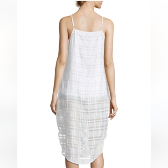Onia Flora Button-Front Plaid Gauze Coverup Dress sz S - Picture 1 of 8